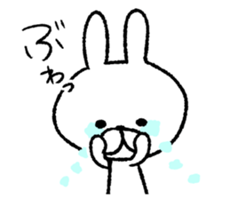The loosely cute white rabbit2 sticker #7143371