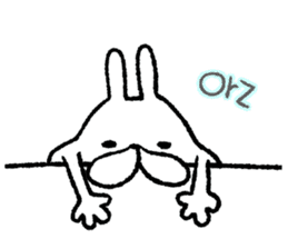 The loosely cute white rabbit2 sticker #7143374