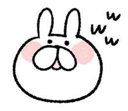 The loosely cute white rabbit2 sticker #7143375