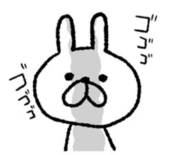 The loosely cute white rabbit2 sticker #7143380
