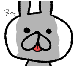 The loosely cute white rabbit2 sticker #7143381