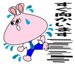 It is Sticker rabbit in the workplace sticker #7143615