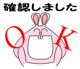 It is Sticker rabbit in the workplace sticker #7143617