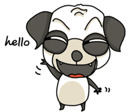 Panda dog ( un un ) sticker #7144600