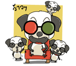 Panda dog ( un un ) sticker #7144601