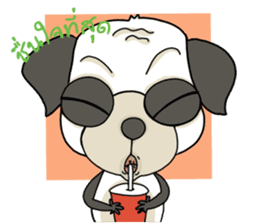Panda dog ( un un ) sticker #7144603