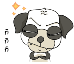 Panda dog ( un un ) sticker #7144604