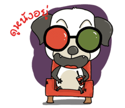 Panda dog ( un un ) sticker #7144610