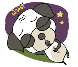 Panda dog ( un un ) sticker #7144615