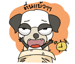 Panda dog ( un un ) sticker #7144616