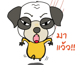 Panda dog ( un un ) sticker #7144626