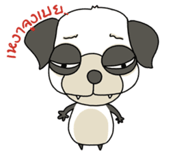 Panda dog ( un un ) sticker #7144632