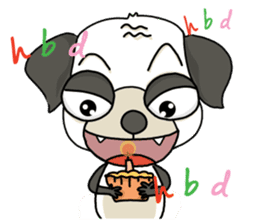 Panda dog ( un un ) sticker #7144636