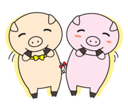Mr.Pig and Ms Pig sticker #7144790