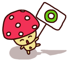 Pink mushroom boy sticker #7145201