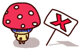 Pink mushroom boy sticker #7145202