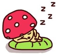 Pink mushroom boy sticker #7145203