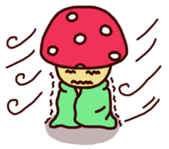 Pink mushroom boy sticker #7145206