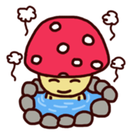 Pink mushroom boy sticker #7145208