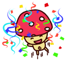 Pink mushroom boy sticker #7145210