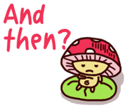 Pink mushroom boy sticker #7145213