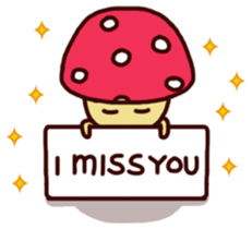 Pink mushroom boy sticker #7145215