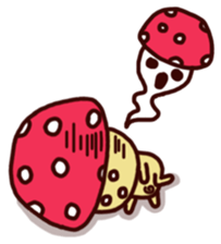 Pink mushroom boy sticker #7145216