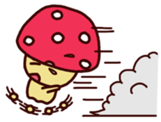 Pink mushroom boy sticker #7145217