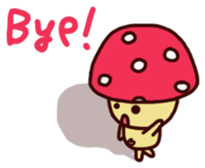 Pink mushroom boy sticker #7145218