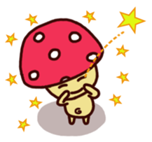 Pink mushroom boy sticker #7145222