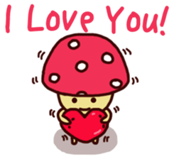 Pink mushroom boy sticker #7145224