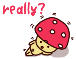 Pink mushroom boy sticker #7145225