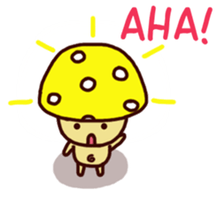 Pink mushroom boy sticker #7145226