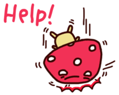 Pink mushroom boy sticker #7145230