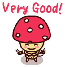 Pink mushroom boy sticker #7145232