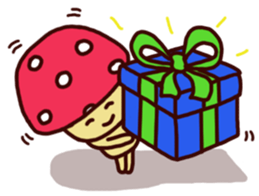 Pink mushroom boy sticker #7145237