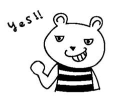 Cool Border Bear sticker #7145382