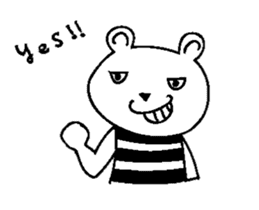 Cool Border Bear sticker #7145382