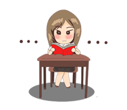 Cute Girl University sticker #7145645