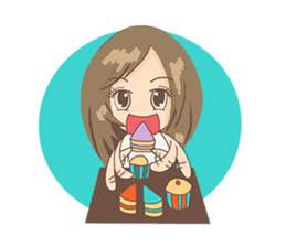 Cute Girl University sticker #7145666