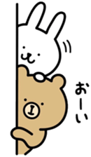 Rabbit and bear sticker. sticker #7146791
