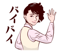 Japanese uniform high school girl sticker #7147523