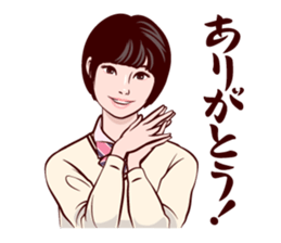 Japanese uniform high school girl sticker #7147525