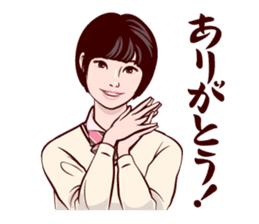 Japanese uniform high school girl sticker #7147525