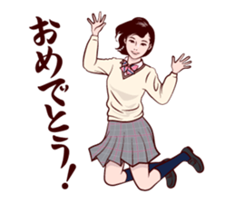 Japanese uniform high school girl sticker #7147530