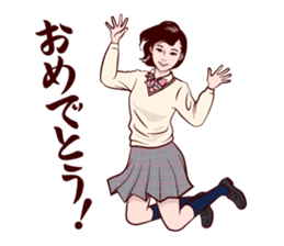 Japanese uniform high school girl sticker #7147530