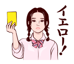 Japanese uniform high school girl sticker #7147534