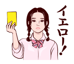 Japanese uniform high school girl sticker #7147534