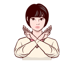 Japanese uniform high school girl sticker #7147537