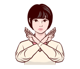 Japanese uniform high school girl sticker #7147537